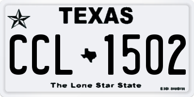 TX license plate CCL1502