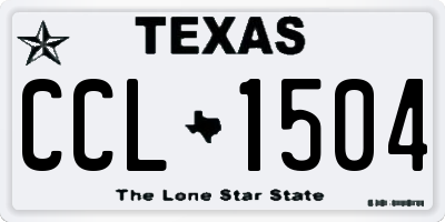 TX license plate CCL1504