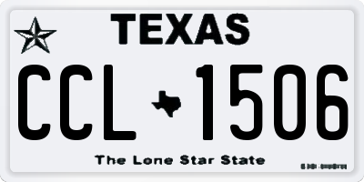 TX license plate CCL1506