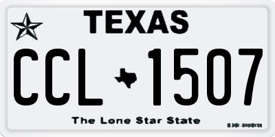 TX license plate CCL1507