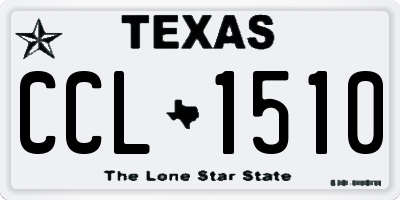 TX license plate CCL1510
