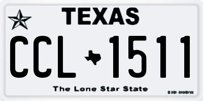 TX license plate CCL1511