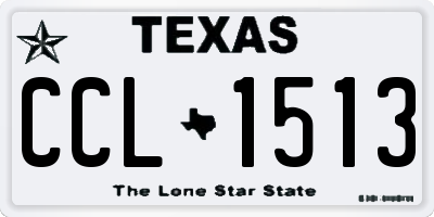 TX license plate CCL1513