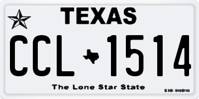 TX license plate CCL1514