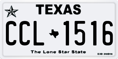 TX license plate CCL1516