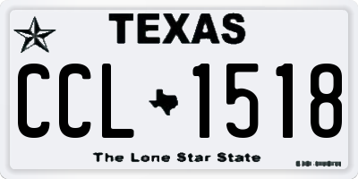 TX license plate CCL1518