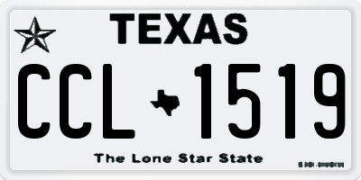 TX license plate CCL1519