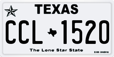 TX license plate CCL1520