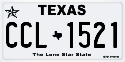 TX license plate CCL1521