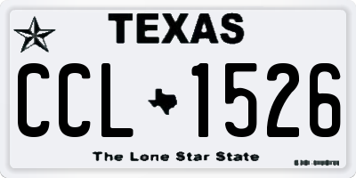 TX license plate CCL1526