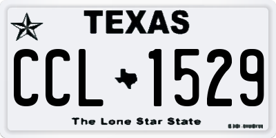 TX license plate CCL1529