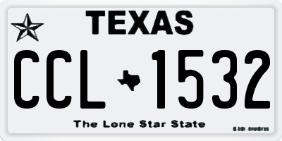 TX license plate CCL1532