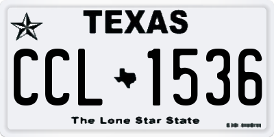 TX license plate CCL1536