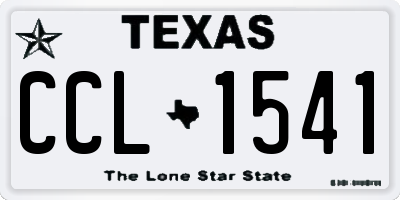 TX license plate CCL1541