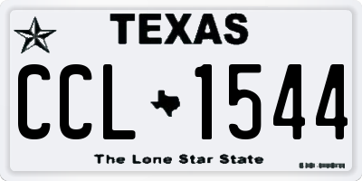 TX license plate CCL1544