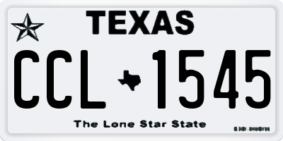 TX license plate CCL1545