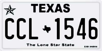 TX license plate CCL1546
