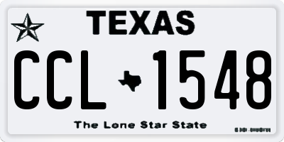 TX license plate CCL1548