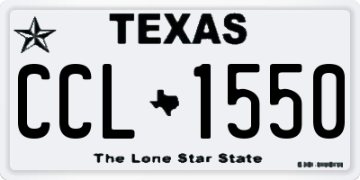 TX license plate CCL1550
