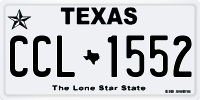 TX license plate CCL1552
