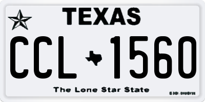TX license plate CCL1560