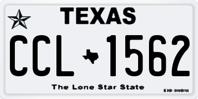 TX license plate CCL1562
