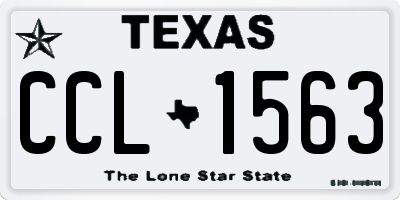 TX license plate CCL1563