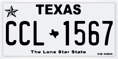TX license plate CCL1567