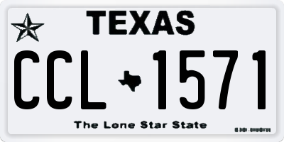 TX license plate CCL1571