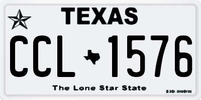 TX license plate CCL1576