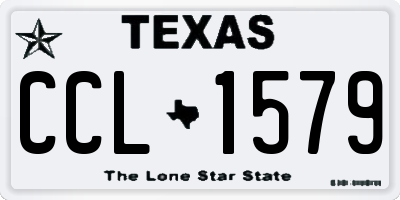 TX license plate CCL1579
