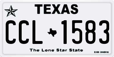 TX license plate CCL1583