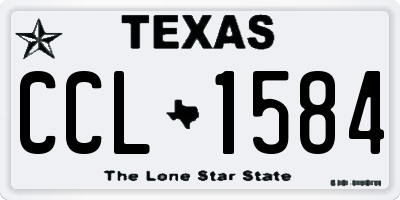 TX license plate CCL1584