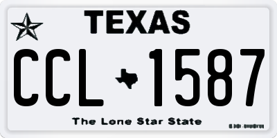 TX license plate CCL1587