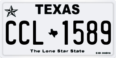 TX license plate CCL1589