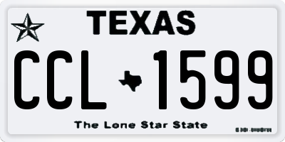 TX license plate CCL1599