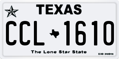 TX license plate CCL1610