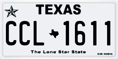 TX license plate CCL1611