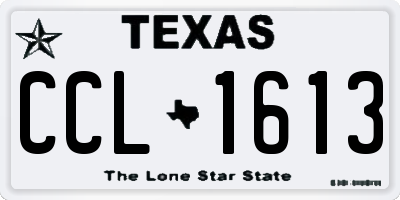 TX license plate CCL1613