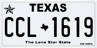 TX license plate CCL1619