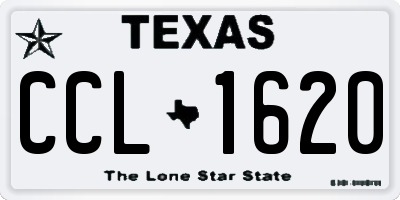 TX license plate CCL1620