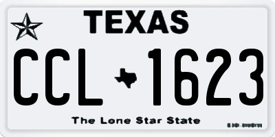 TX license plate CCL1623