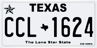 TX license plate CCL1624