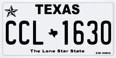 TX license plate CCL1630