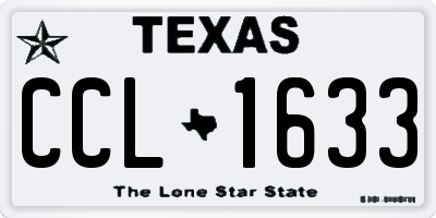 TX license plate CCL1633