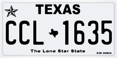 TX license plate CCL1635