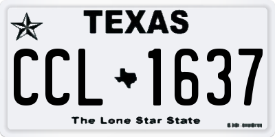 TX license plate CCL1637