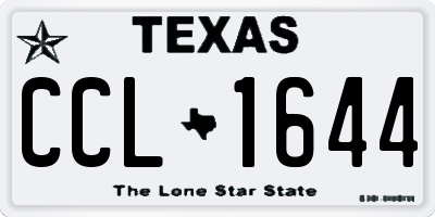 TX license plate CCL1644