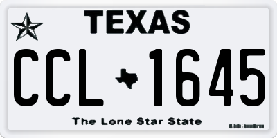 TX license plate CCL1645
