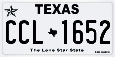TX license plate CCL1652